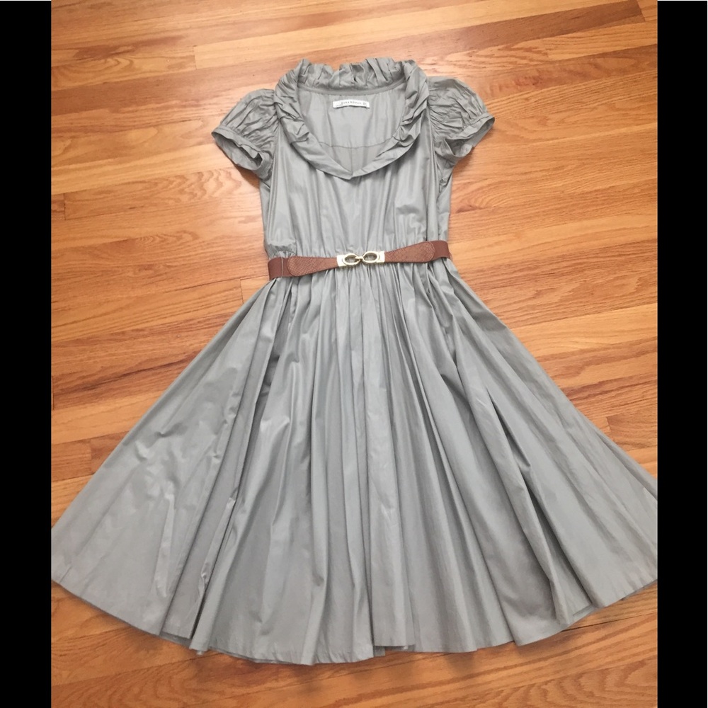 Zara Midi Party Dress Silver, Grey